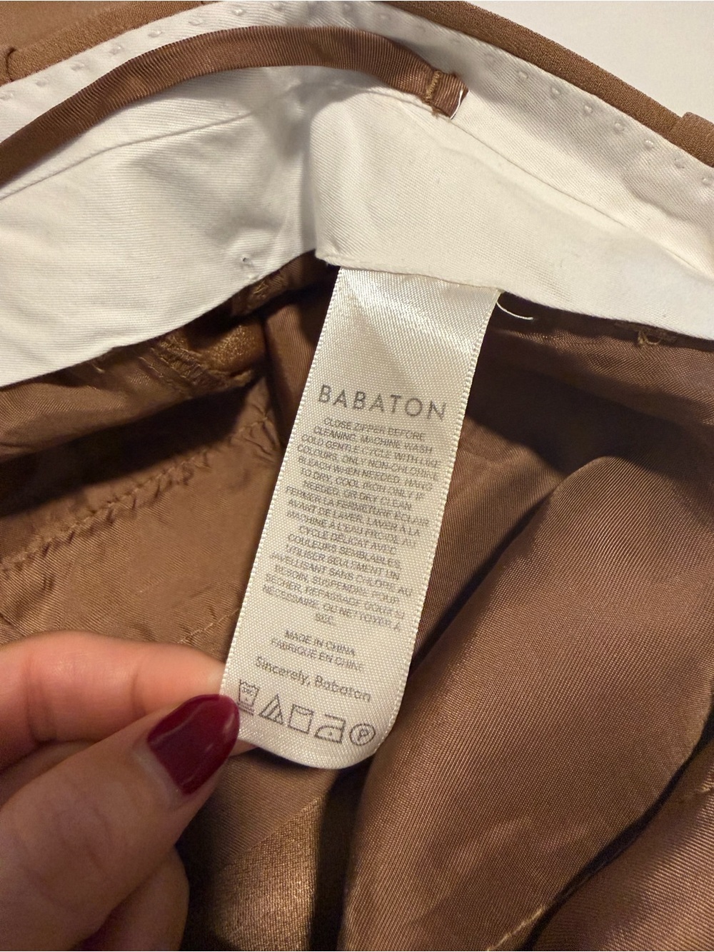 Aritzia Babaton High Rise Tan Trousers Size 4 - Picture 4 of 9